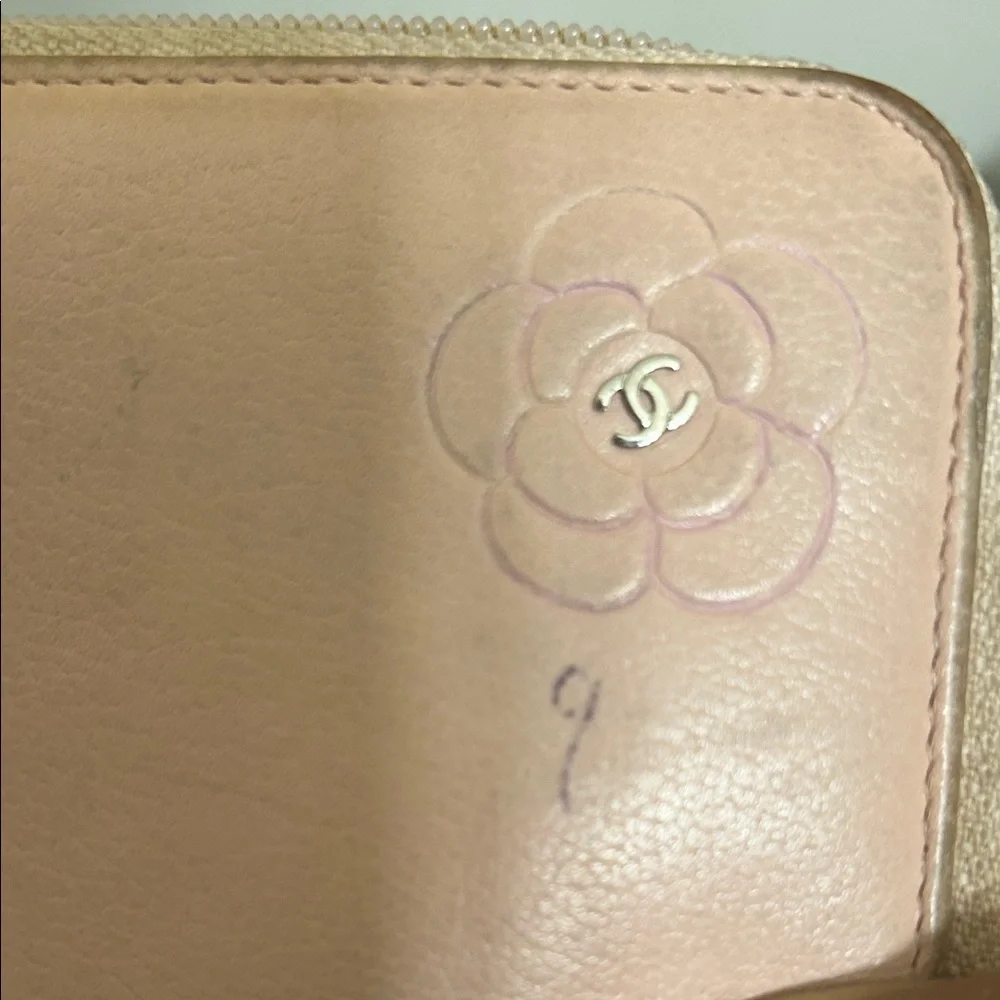 CHANEL Pink Leather Wallet
